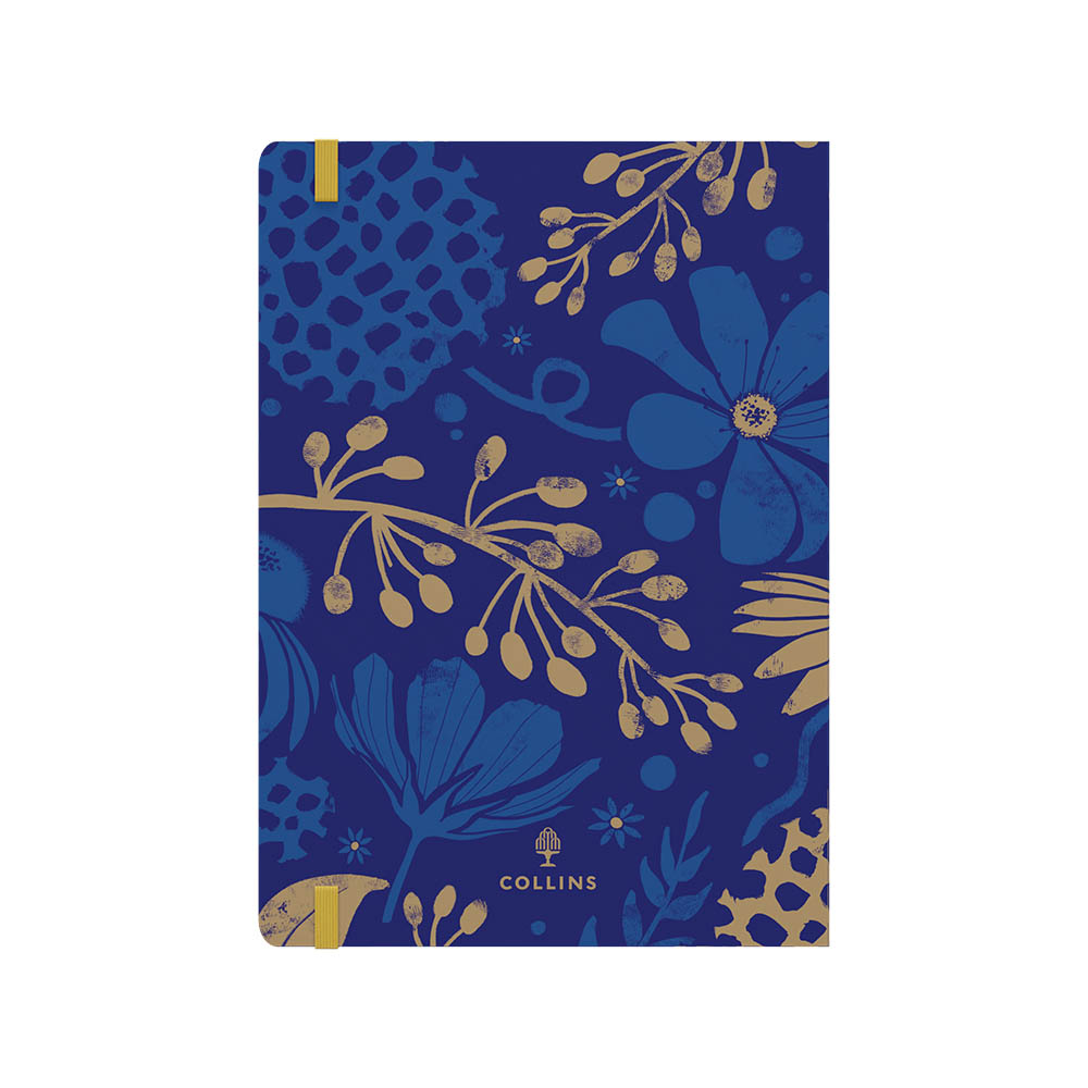 COLLINS ABSTRACT BOTANICAL RECYCLED NOTEBOOK A5 NAVY