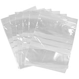 CUMBERLAND WRITEON PRESS SEAL BAG 50 MICRON 200 X 250MM CLEARWHITE PACK 100