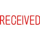 XSTAMPER CXBN 1116 PREINKED MESSAGE STAMP RECEIVED 42 X 13MM RED