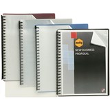 MARBIG DISPLAY BOOK REFILLABLE 20 POCKET A4 CLEARMAROON