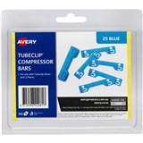 AVERY 44008B TUBECLIP COMPRESSOR BAR BLUE PACK 25