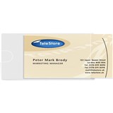 3L BUSINESS CARD POCKET SELFADHESIVE SHORT SIDE 95 X 60MM CLEAR PACK 100