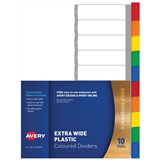 AVERY 85670 L741110 DIVIDER EXTRA WIDE 10 TAB MULTI COLURED