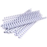FELLOWES PLASTIC BINDING COMBS ROUND 21 LOOP 10MM A4 WHITE PACK 100