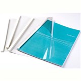 FELLOWES THERMAL BINDING COVER 20MM A4 WHITE BACK  CLEAR FRONT PACK 50
