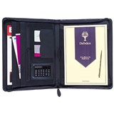 DEBDEN ZIPPERED EXECUTIVE PORTFOLIO A4 LEATHER BLACK