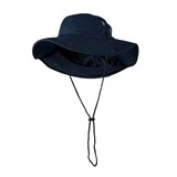 PRIME MOVER MC601 HIVIS HAT COTTON WIDE BRIM NAVY SMALL TO MEDIUM