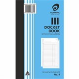 OLYMPIC NO8 DUPLICATE CARBON DOCKET BOOK 50 LEAF 200 X 125MM