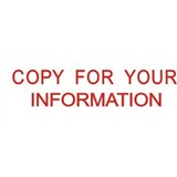 DESKMATE PREINKED MESSAGE STAMP COPY FOR YOUR INFORMATION RED
