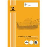 OLYMPIC NP4G3 EXERCISE BOOK NSW RULING DOUBLE RULEDGUIDELINES 4MM 55GSM 32 PAGE 250 X 176MM OLD GOLD PACK 20