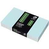 OLYMPIC RULED SYSTEM CARDS 125 X 200MM BLUE PACK 100