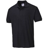 PORTWEST B210 NAPLES MENS POLO SHIRT BLACK S