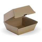 BIOPAK BIOBOARD BURGER BOX BROWN PACK 50