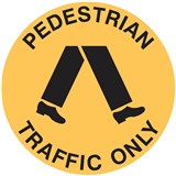 BRADY SAFETY FLOOR MARKER PEDESTRIAN TRAFFIC ONLY SIGN