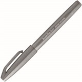 PENTEL SES15C BRUSH SIGN PEN MARKER GREY BOX 10