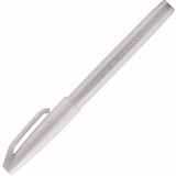 PENTEL SES15C BRUSH SIGN PEN MARKER LIGHT GREY BOX 10