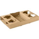 BIOPAK BIOBOARD BIOCUP TRAY 2 AND 4 COMPARTMENTS PACK 100