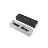PARKER IM BALLPOINT PEN VIBRANT RINGS SATIN BLACK WITH AMETHYST PURPLE ACCENTS
