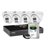 IVSEC KIT2TBNC119XA LX SERIES 4 SECURITY CAMERA SURVELLIANCE KIT BLACK
