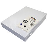 RAINBOW BACK BINDING BOARD LEATHER GRAIN 350GSM 100 SHEETS WHITE
