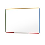 VISTA MAGNETIC WHITEBOARD 1200 X 600MM MULTI COLOUR FRAME