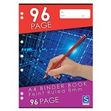 SOVEREIGN BINDER BOOK 8MM RULED 96 PAGES A4