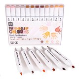 EDUCATIONAL COLOURS FRIENDSHIP COLOURS DUALTIP MARKERS 1MM PACK 12