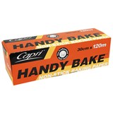 CAPRI SILICONE BAKING PAPER HANDY BAKE ROLL 300MM X 120M WHITE