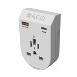 MOKI TRAVEL ADAPTOR PLUS INBOUND WORL EXCL EUROPE TO AUNZ WHITE