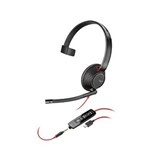 HP POLY BLACKWIRE 5210 MONAURAL USBC HEADSET 35MM PLUG  USB CA ADAPTER