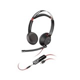 HP POLY BLACKWIRE 5220 STEREO USB C HEADSET 35MM PLUG  USBCA ADAPTER BLACK